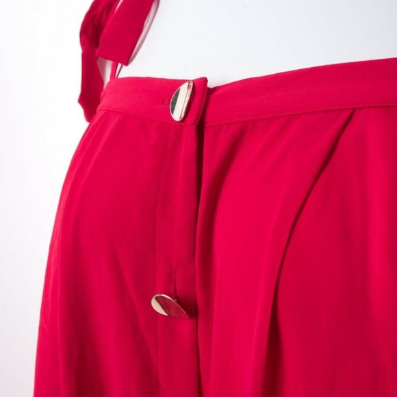 Zara Womens Flowy Jumpsuit M Red With Straps - Picture 3 of 7